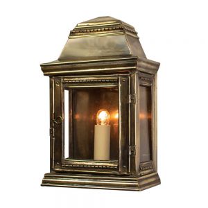 Stable Solid Brass 1 Light Wall Lantern