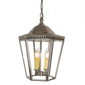 Chelsea Nickel Plated Solid Brass 3 Light Exterior Pendant