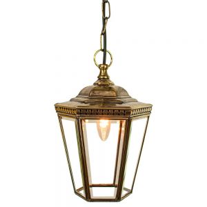 Windsor Solid Brass 1 Light Hanging Lantern Pendant
