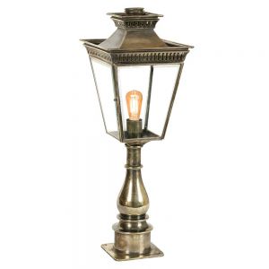 Pagoda Solid Brass Outdoor Pillar Lantern