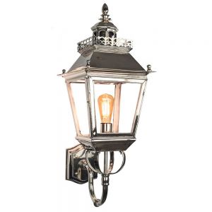 Chateau Nickel Plated Solid Brass 1 Light Wall Lantern