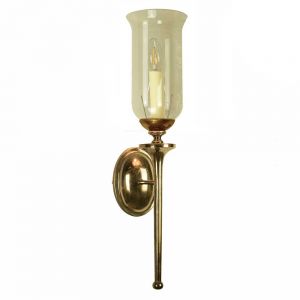 Grosvenor Solid Brass 1 Light Wall Light With Glass