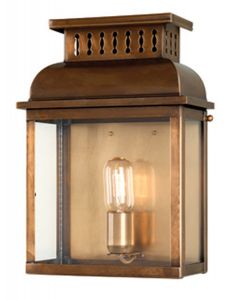 W1 Outdoor Lantern, Antique Brass